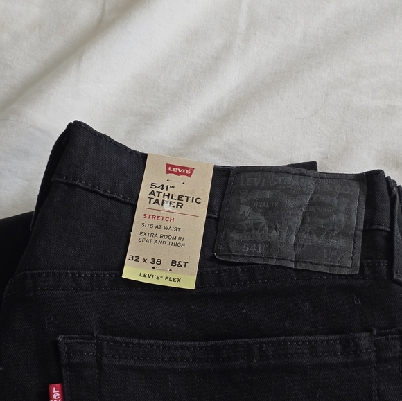 Levis 541 Athletic Taper Jeans Black Big & Tall 32x38 Nwt - Picture 4 of 5